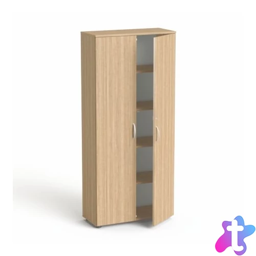 Szekrény, 5 rendező magas, kétajtós, polcokkal, MAYAH "Freedom SV-01", kőris