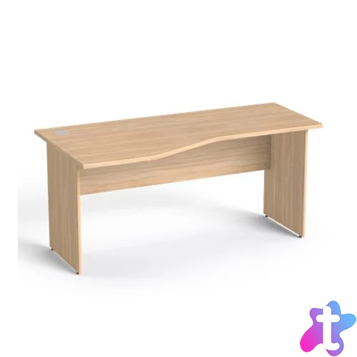 Íróasztal, íves, balos, laplábbal, 160x80 cm, MAYAH "Freedom SV-24",  tölgy