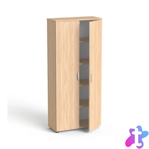 Szekrény, 5 rendező magas, kétajtós, polcokkal, MAYAH "Freedom SV-01",  tölgy