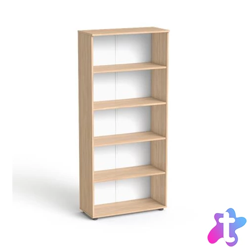Szekrény, 5 rendező magas, nyitott, polcos, MAYAH "Freedom SV-02",  tölgy