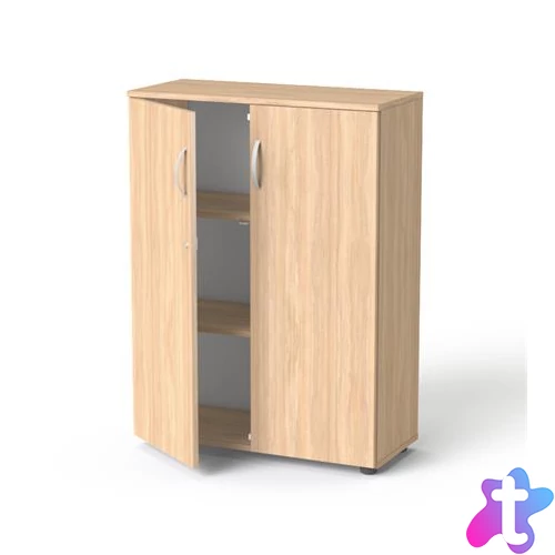 Szekrény, 3 rendező magas, kétajtós, polcokkal, MAYAH "Freedom SV-06",  tölgy