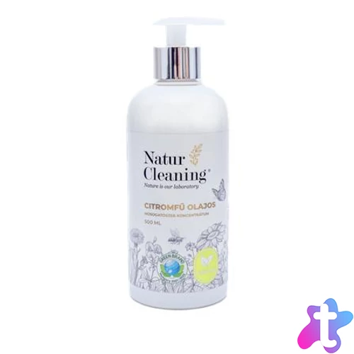 Mosogatószer koncentrátum, pumpás, 500 ml, NATURCLEANING, citromfű olajos