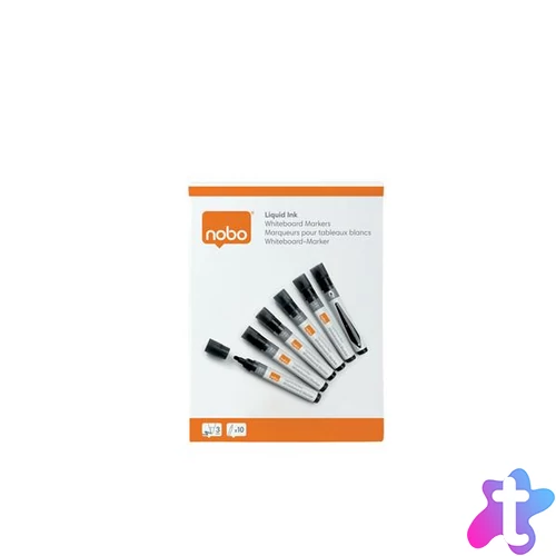 Táblamarker, folyékonytintás, kúpos, 1-3 mm, NOBO, fekete