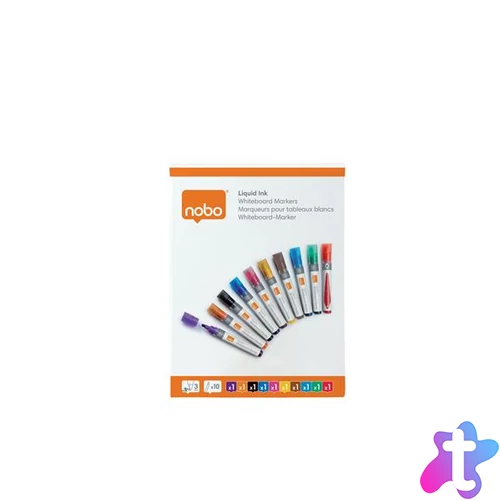 Táblamarker, folyékonytintás, kúpos, 1-3 mm, NOBO, vegyes színek