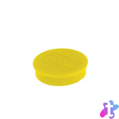 Mágneskorong, erős, 38 mm, 10 db, NOBO, sárga