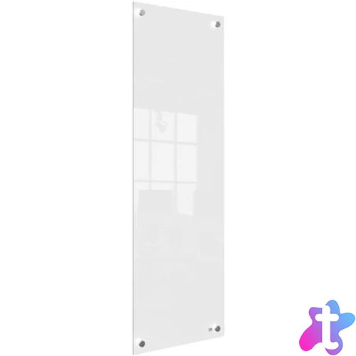 Üzenőtábla, üveg, fali, keskeny, 30x90 cm, NOBO "Home", fehér