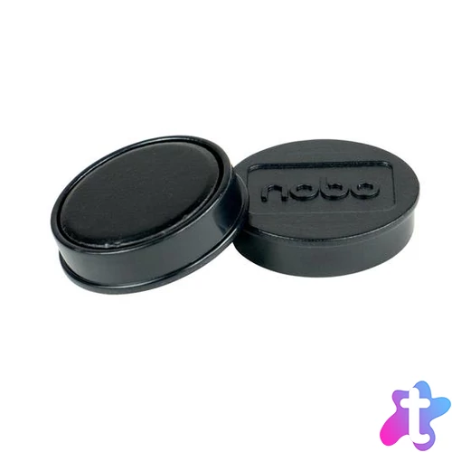 Korong mágnes, fehértáblához, 30 mm, 4 db, NOBO, fekete