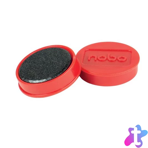Korong mágnes, fehértáblához, 30 mm, 4 db, NOBO, piros