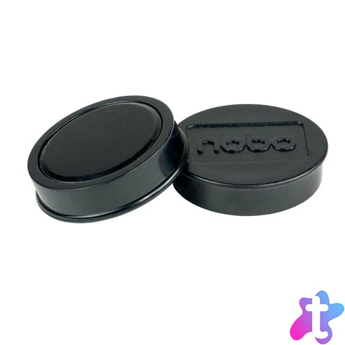Korong mágnes, fehértáblához, 38 mm, 4 db, NOBO, fekete