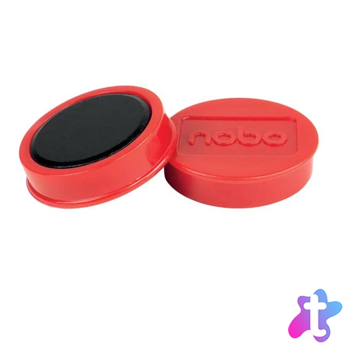 Korong mágnes, fehértáblához, 38 mm, 4 db, NOBO, piros