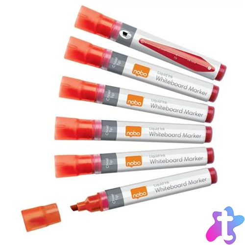 Táblamarker, vágott hegyű, 4 mm, NOBO, piros