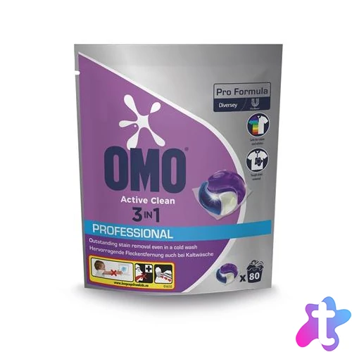 Mosókapszula, 80 db, OMO "Active Clean 3in1"