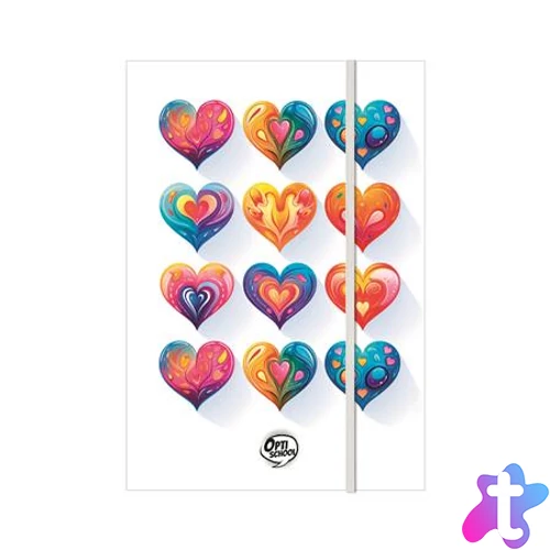 Füzetbox, A4, OPTISCHOOL "Love"