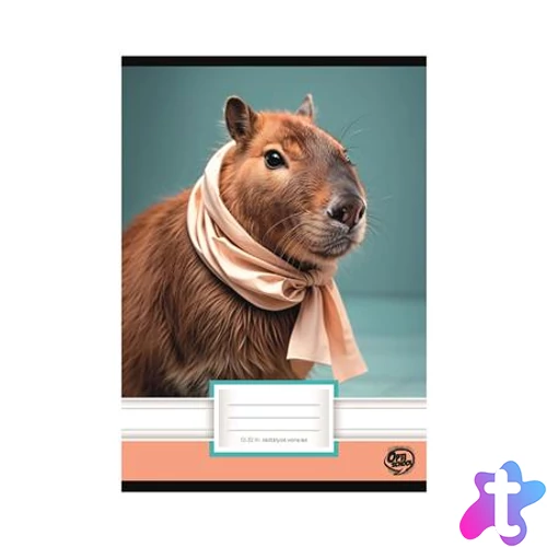 Füzet, tűzött, A5, vonalas, 32 lap, 3. osztály, OPTISCHOOL, "12-32", "Capybara"
