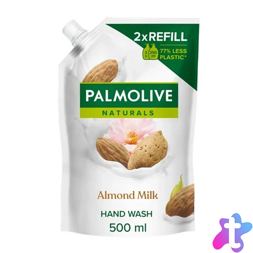 Folyékony szappan utántöltő, 0,5 l, PALMOLIVE Nourishing "Almond milk"