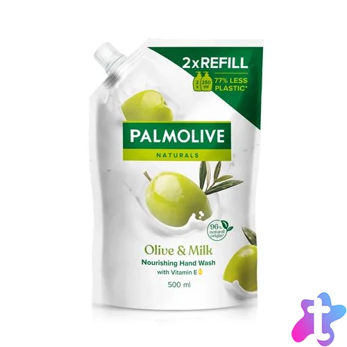 Folyékony szappan utántöltő, 0,5 l, PALMOLIVE Nourishing "Olive and milk"