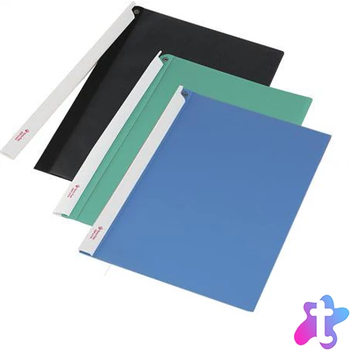 Gyorsfűző, hosszú klipes, PP, A4, PANTA PLAST, fekete