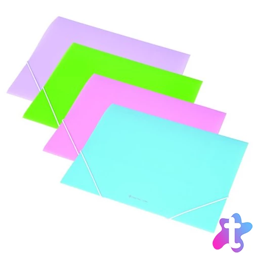 Gumis mappa, 15 mm, PP, A4, PANTA PLAST, pasztell rózsaszín