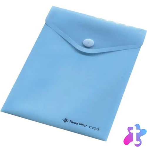 Irattartó tasak, A6, PP, patentos, 160 mikron, PANTA PLAST, pasztellkék