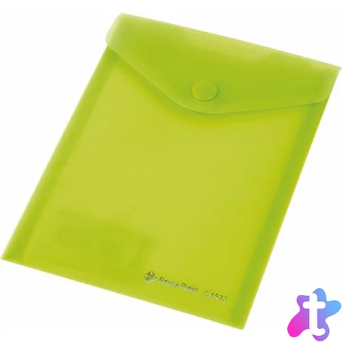 Irattartó tasak, A6, PP, patentos, 160 mikron, PANTA PLAST, pasztellzöld