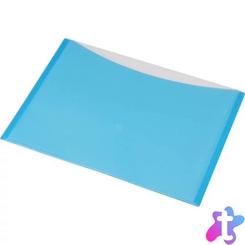 Irattartó tasak, A4, PP, patentos, két zsebes, 200 mikron, PANTA PLAST, kék
