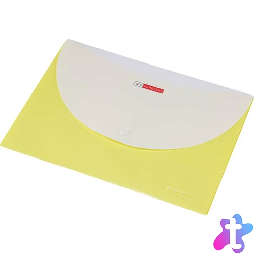 Irattartó tasak, A4, PP, patentos, két zsebes, 200 mikron, PANTA PLAST, sárga