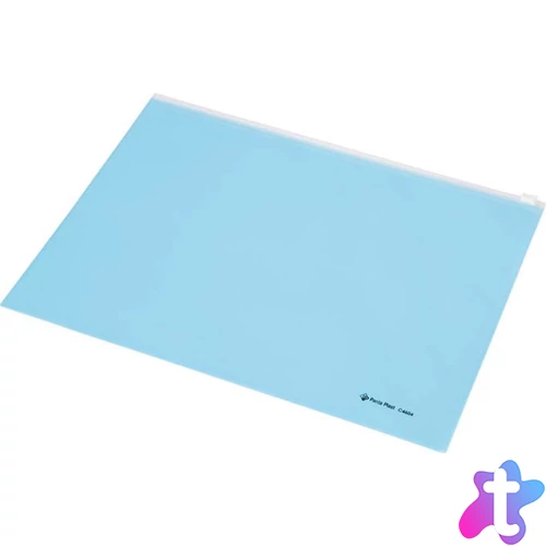 Irattartó tasak, A4, PP, cipzáras, PANTA PLAST, pasztellkék