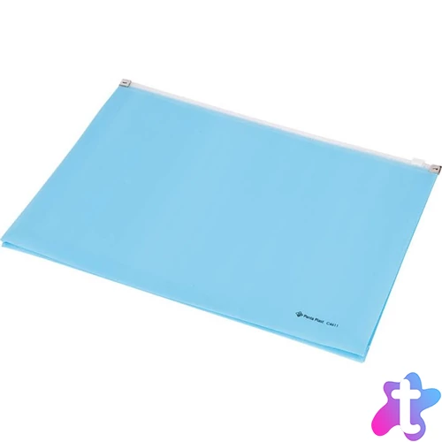 Irattartó tasak, A4, PP, cipzáras, talpas, PANTA PLAST, pasztellkék