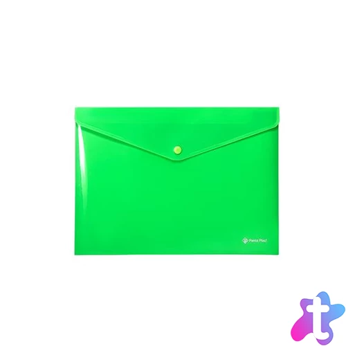 Irattartó tasak, A4, PP, patentos, PANTA PLAST, neon zöld