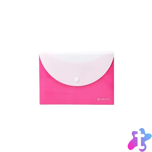 Irattartó tasak, A5, PP, patentos, két zsebes, PANTA PLAST, neon pink