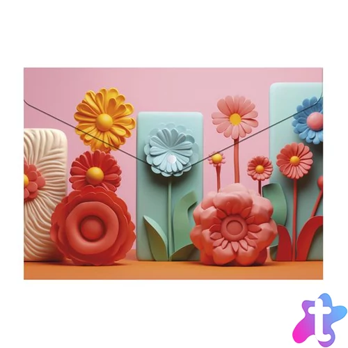 Irattartó tasak, A4 PP, patentos, 180 mikron, PANTA PLAST "Modern Flowers"