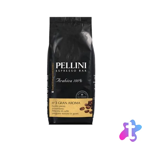 Kávé, pörkölt, szemes, 1000 g,  PELLINI "Gran Aroma"
