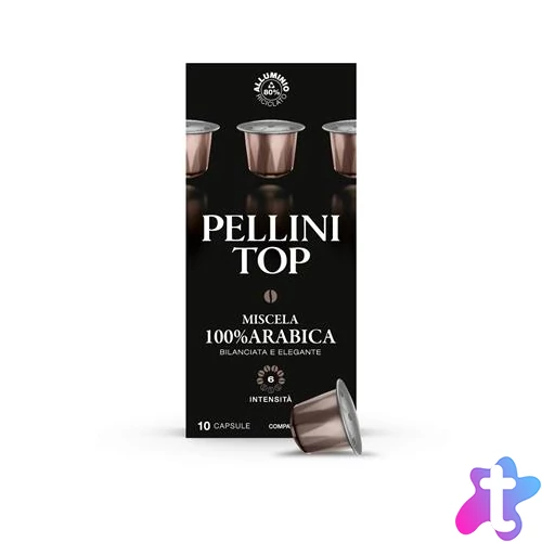 Kávékapszula, Nespresso® kompatibilis, 10 db, PELLINI, "Top Originale"
