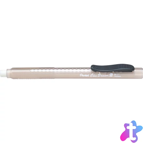 Radírstift, tolóbetétes, PENTEL "ZE11-A", fekete klip