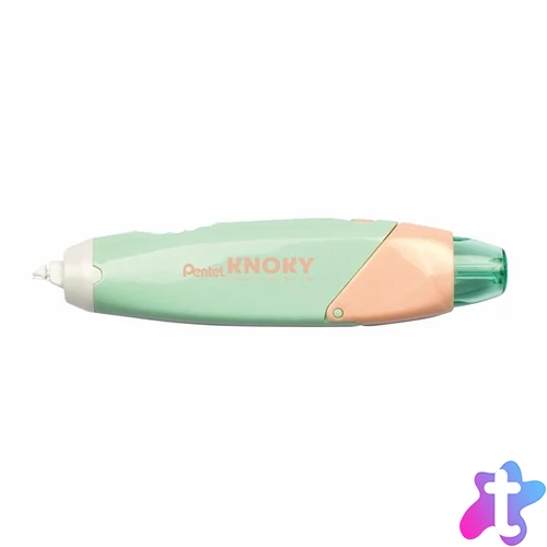 Hibajavító roller, 5 mm x 6 m, utántölthető, PENTEL "Knoky", világoszöld-barack