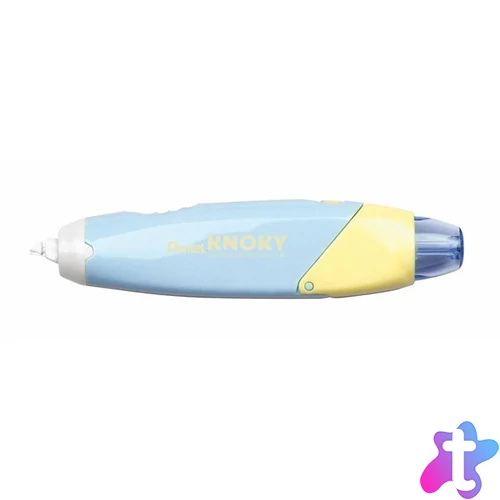 Hibajavító roller, 5 mm x 6 m, utántölthető, PENTEL "Knoky", kék-sárga