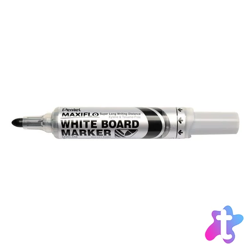 Táblamarker, 2,5 mm, kúpos, PENTEL "Maxiflo MWL5M", fekete