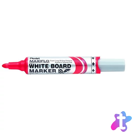 Táblamarker, 2,5 mm, kúpos, PENTEL "Maxiflo MWL5M", piros