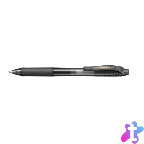 Zseléstoll, 0,35 mm, nyomógombos, PENTEL "EnerGelX BL107", fekete