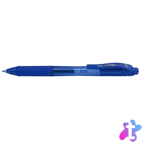 Zseléstoll, 0,35 mm, nyomógombos, PENTEL "EnerGelX BL107", sötétkék