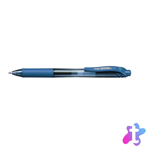 Zseléstoll, 0,35 mm, nyomógombos, PENTEL "EnerGelX BL107", kék