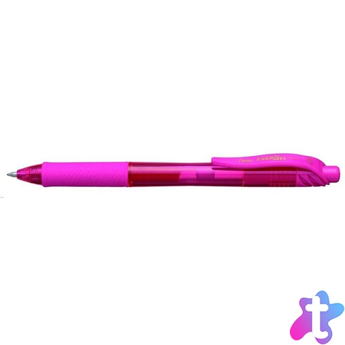 Zseléstoll, 0,35 mm, nyomógombos, PENTEL "EnerGelX BL107", rózsaszín