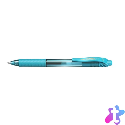 Zseléstoll, 0,35 mm, nyomógombos, PENTEL "EnerGelX BL107", türkiz