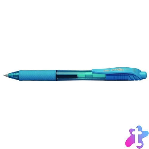 Zseléstoll, 0,35 mm, nyomógombos, PENTEL "EnerGelX BL107", világoskék