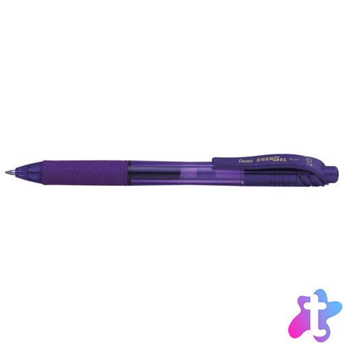 Zseléstoll, 0,35 mm, nyomógombos, PENTEL "EnerGelX BL107", lila