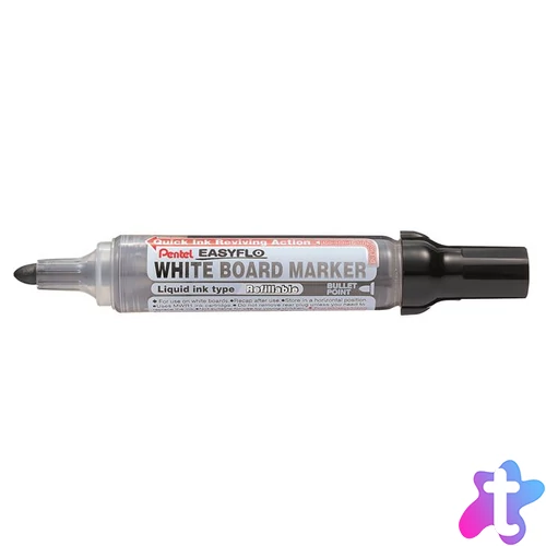 Táblamarker, 6 mm, kúpos hegy, PENTEL "Easyflo", fekete