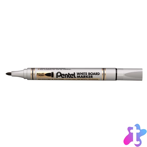Táblamarker, 2 mm, kúpos hegy, PENTEL, fekete