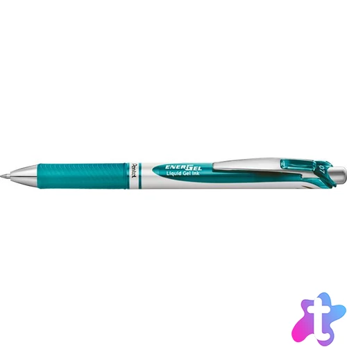 Zseléstoll, 035 mm, nyomógombos, PENTEL "EnerGel BL77", türkíz