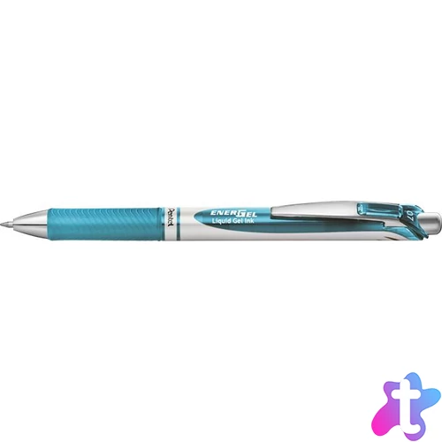 Zseléstoll, 035 mm, nyomógombos, PENTEL "EnerGel BL77", világoskék