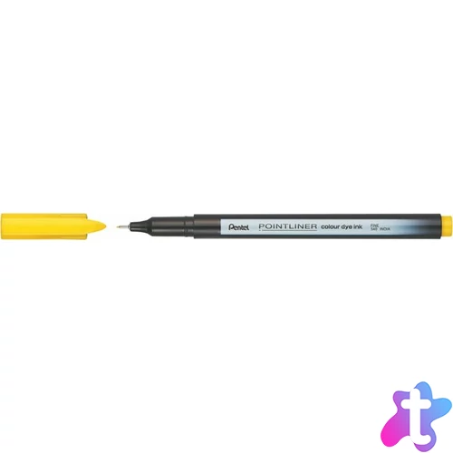 Tűfilc, 0,4 mm, PENTEL "Pointliner", citromsárga